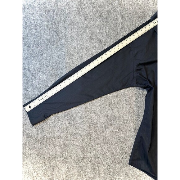 Carl Michaels VTG Mens Fitted Dress Shirt 17 34/35 Black Formal Business Classic - Picture 5 of 8